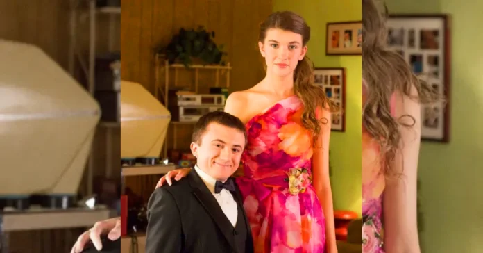Atticus Shaffer formal photo with prom date, not his wife or girlfriend