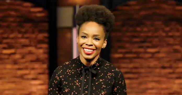 Amber Ruffin smiling on set of her show; Jan Schiltmeijer's ex-wife who helped bring attention to the Dutch painter's artistic career.
