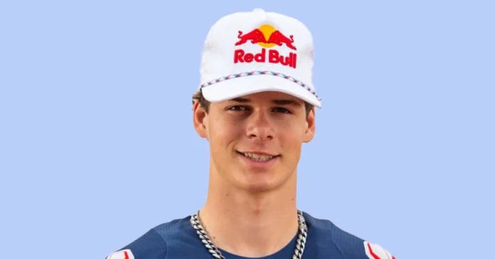 Jett Lawrence celebrating a motocross victory, showcasing his success and lifestyle, representing Jett Lawrence Net Worth.