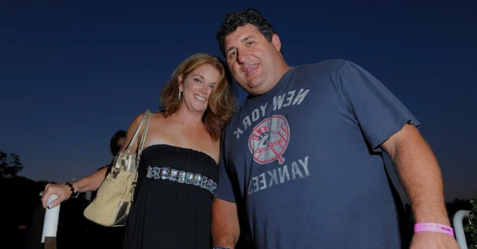 Kathy Giacalone, widow of NFL star Tony Siragusa, with their three children at foundation event.