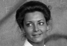 Elegant portrait of Marlene Knaus, renowned model and style icon, exuding grace and sophistication in a classic fashion setting.