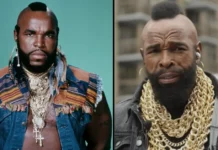 Mr. T's iconic mohawk and gold chains styles from The A-Team and recent years - father of Laurence Tureaud Jr.