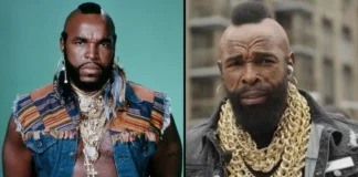 Mr. T's iconic mohawk and gold chains styles from The A-Team and recent years - father of Laurence Tureaud Jr.