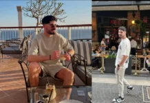 Gal Tirosh enjoying leisure time at a seaside terrace and casually dressed at a restaurant, showcasing his relaxed lifestyle away from the spotlight
