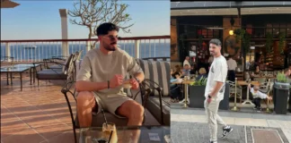 Gal Tirosh enjoying leisure time at a seaside terrace and casually dressed at a restaurant, showcasing his relaxed lifestyle away from the spotlight