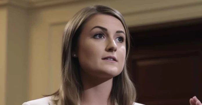 Cassidy Hutchinson speaking during testimony - former White House aide discussing her net worth and career